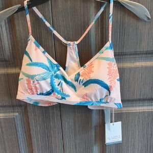 Carve Designs Pink and Blue Bikini with Tropical Print